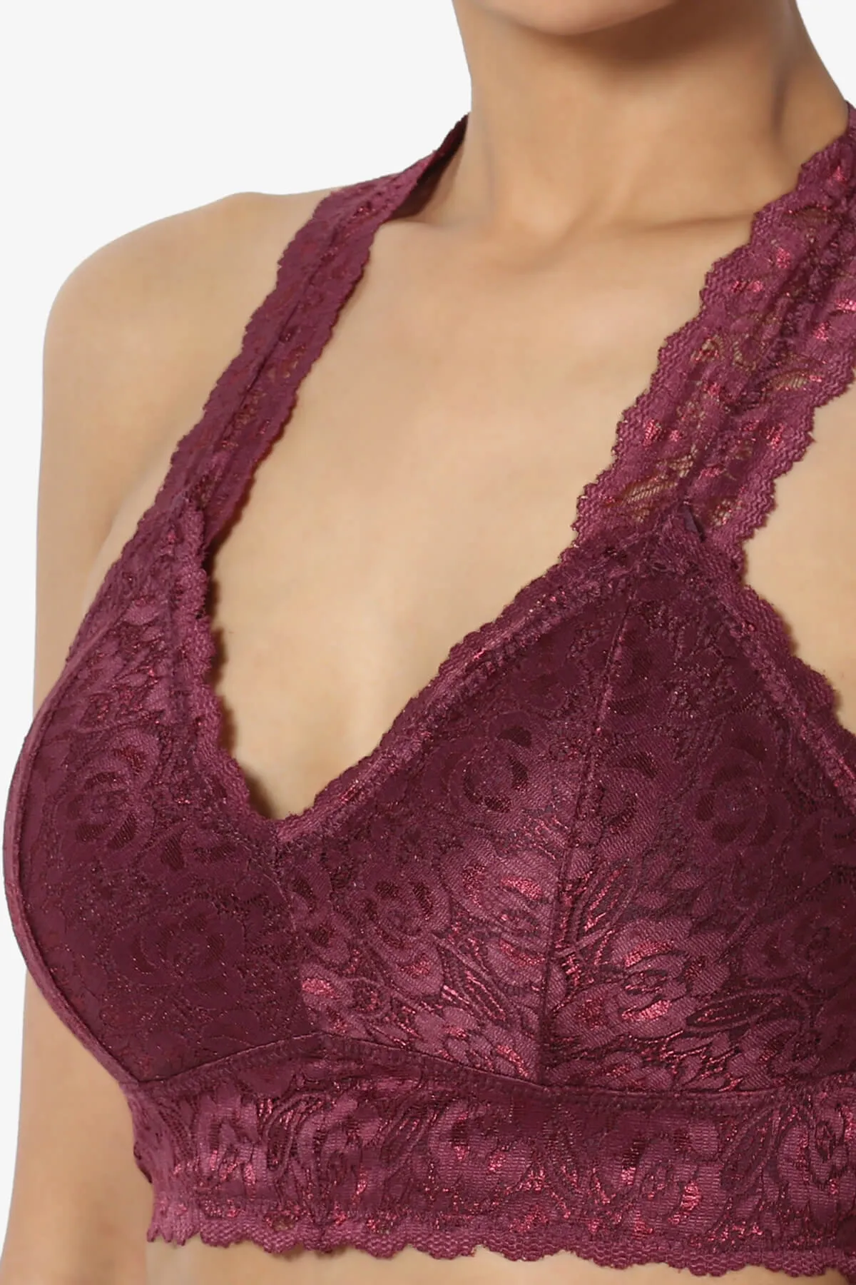 Baja Padded Lace Crop Tank Top PLUS