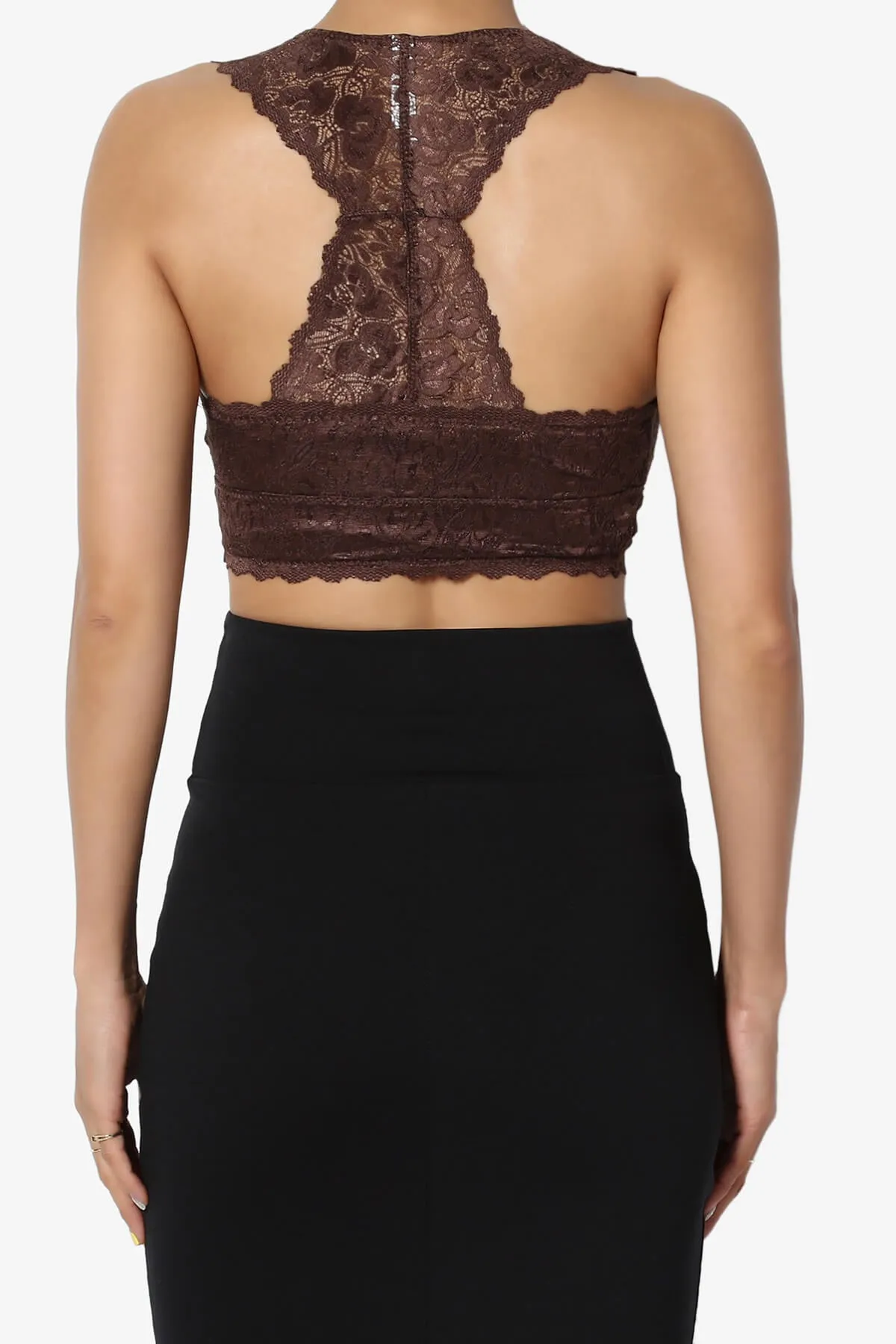 Baja Padded Lace Crop Tank Top PLUS