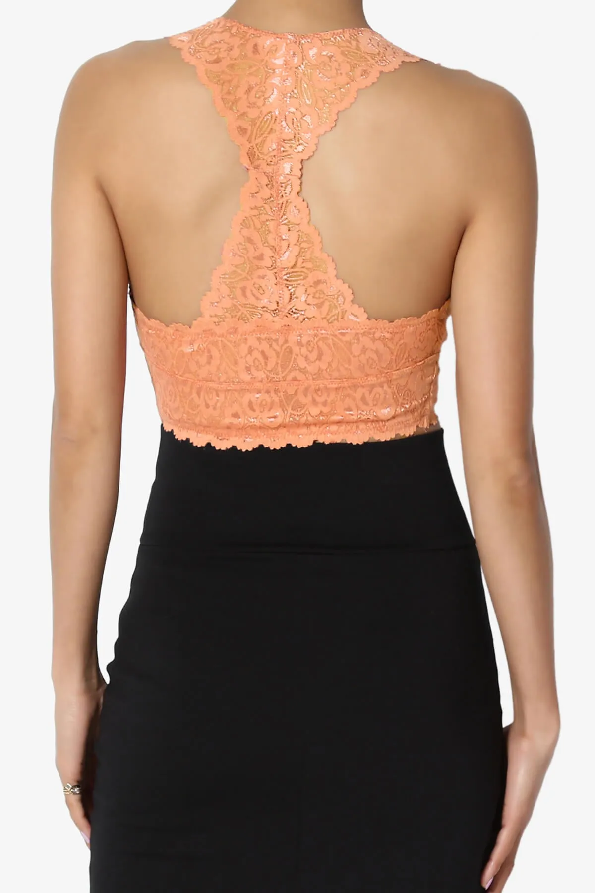 Baja Padded Lace Crop Tank Top PLUS