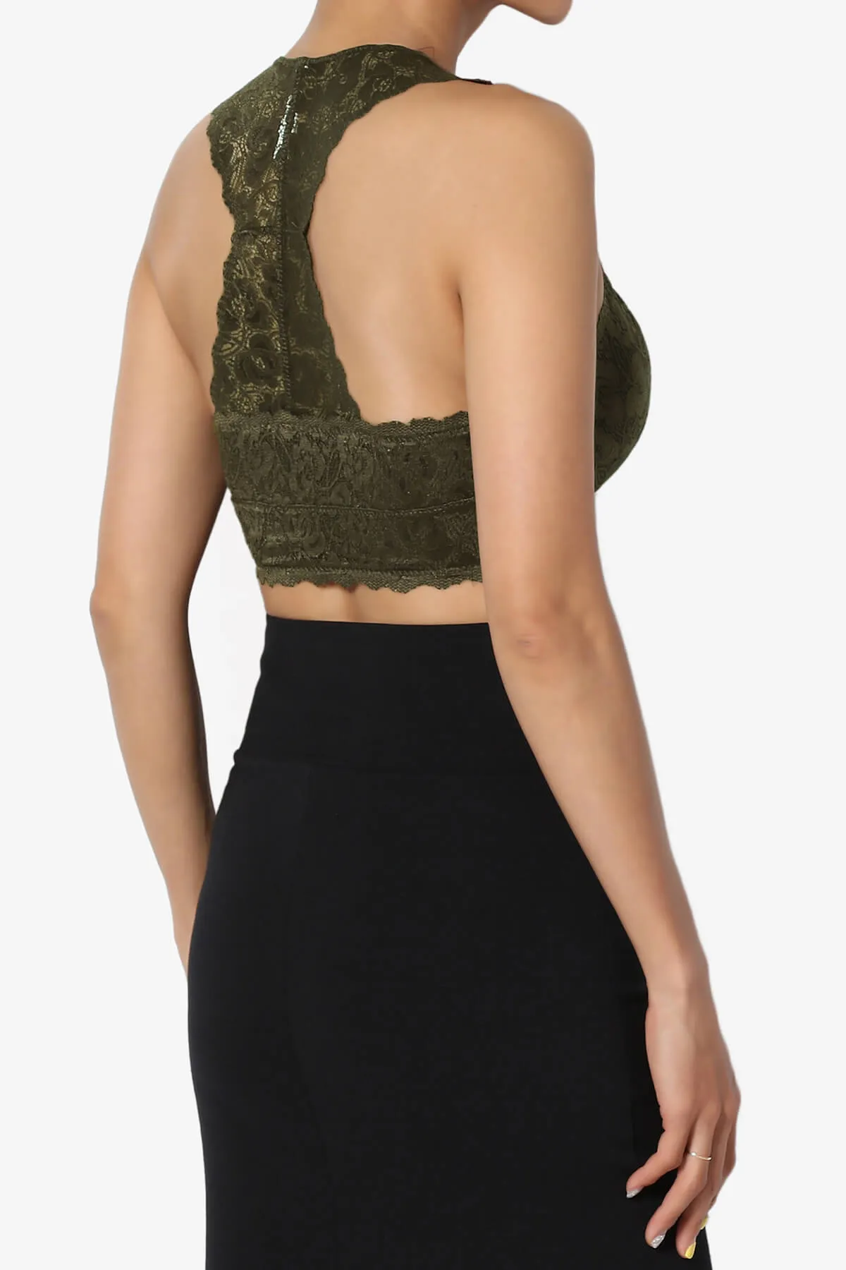 Baja Padded Lace Crop Tank Top PLUS