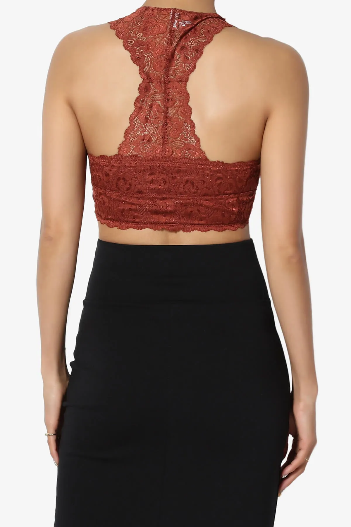 Baja Padded Lace Crop Tank Top PLUS