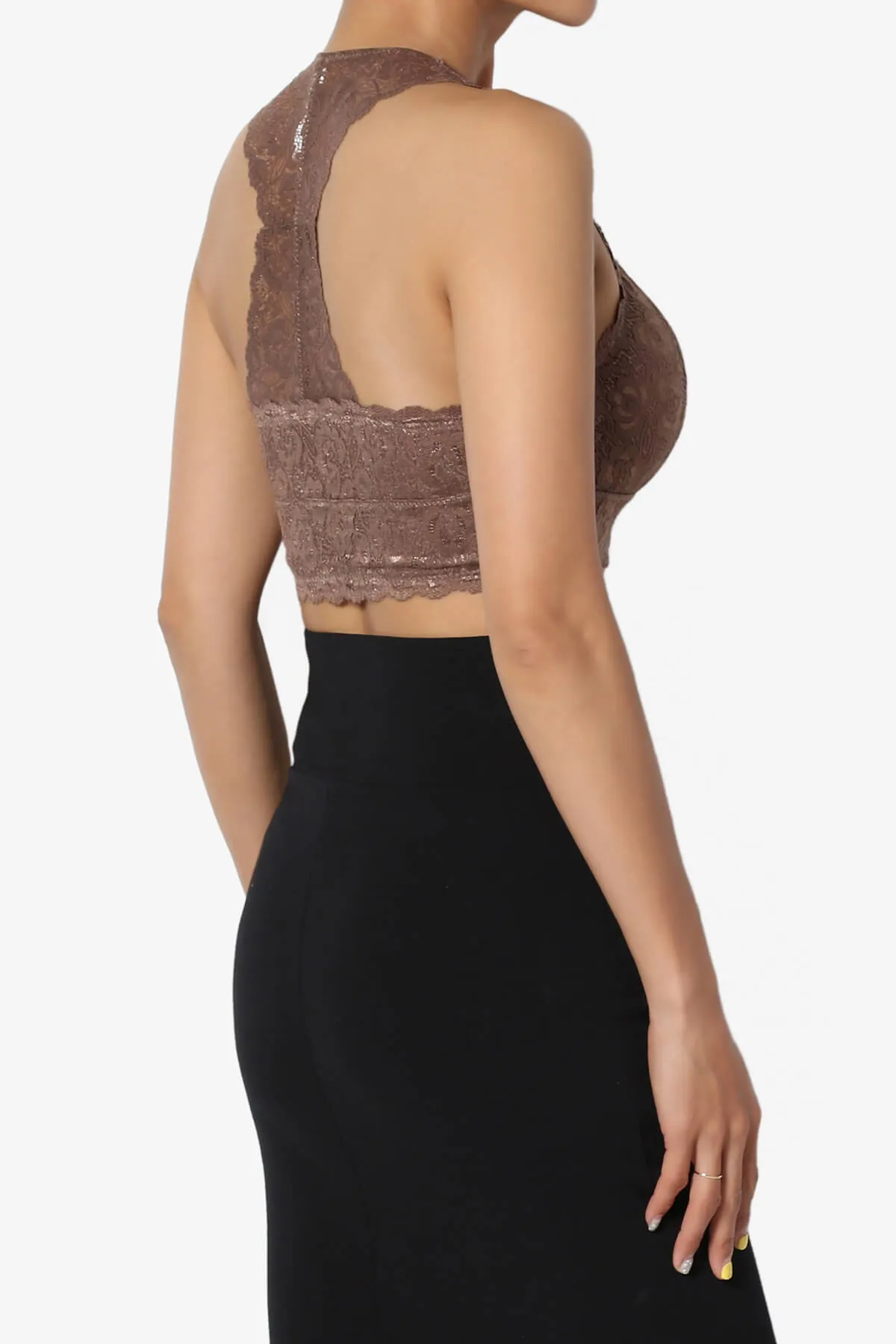 Baja Padded Lace Crop Tank Top PLUS