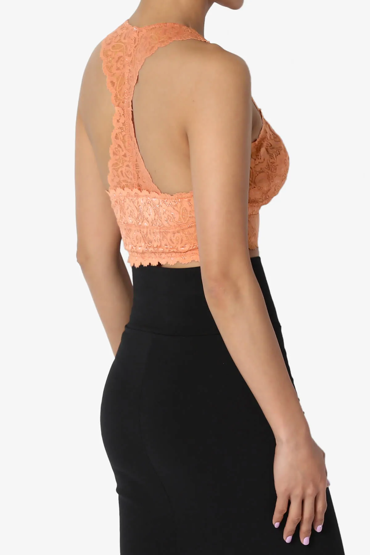 Baja Padded Lace Crop Tank Top PLUS