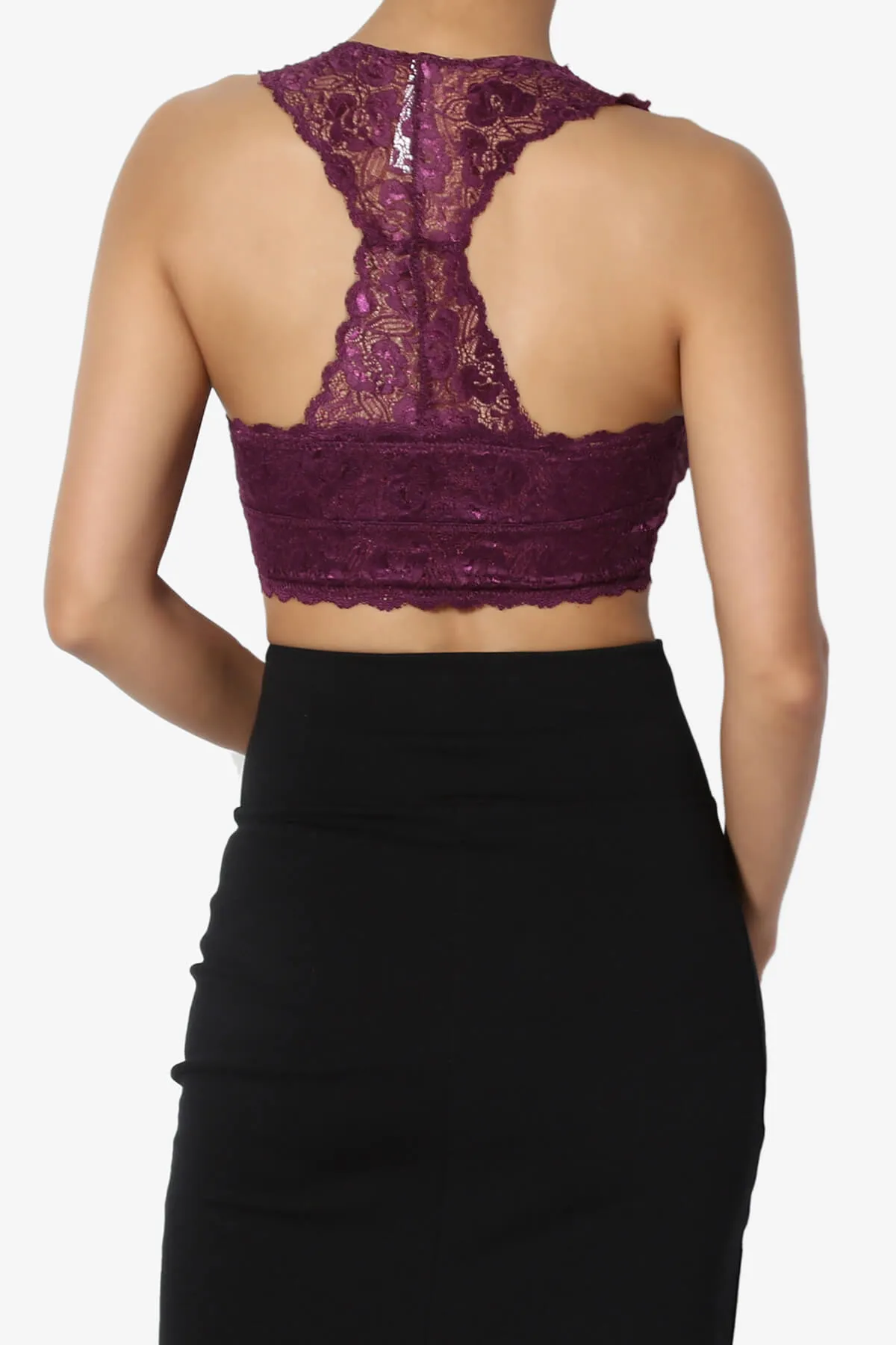 Baja Padded Lace Crop Tank Top PLUS