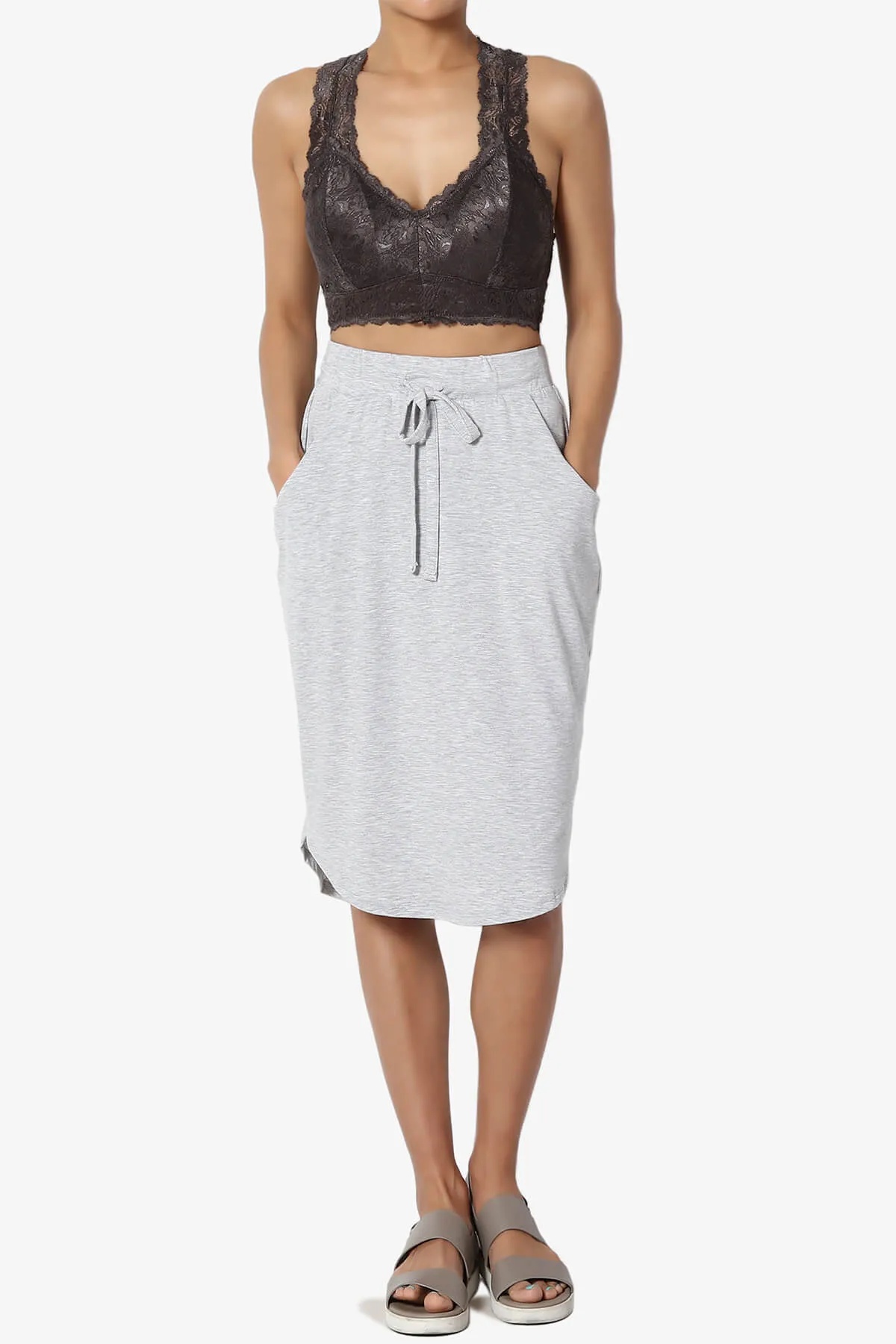 Baja Padded Lace Crop Tank Top PLUS