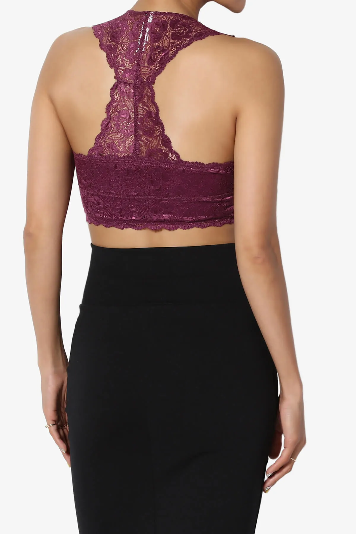 Baja Padded Lace Crop Tank Top PLUS