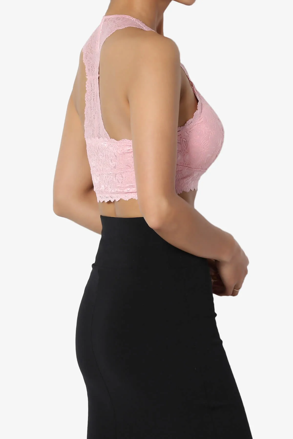Baja Padded Lace Crop Tank Top PLUS