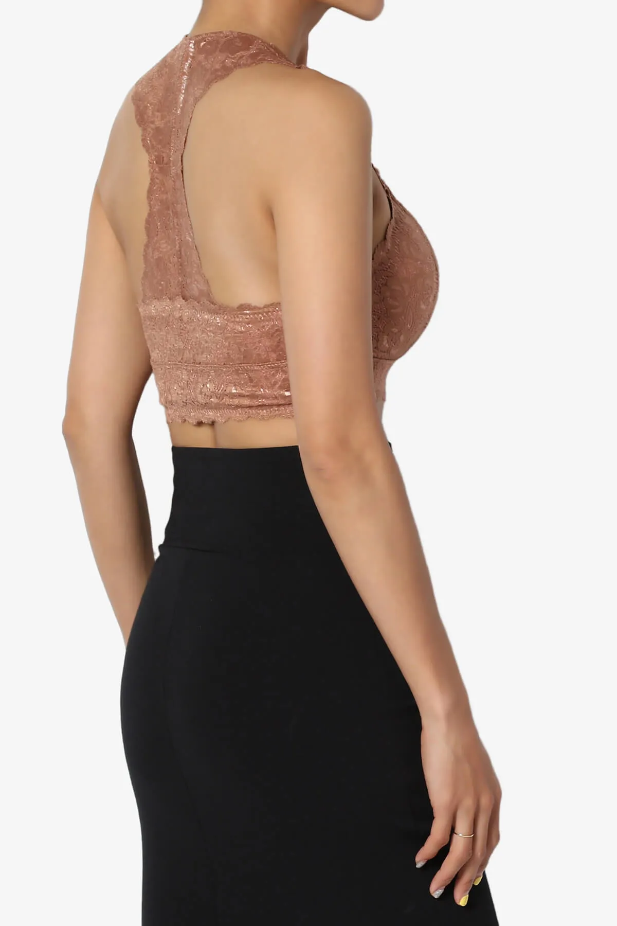 Baja Padded Lace Crop Tank Top PLUS