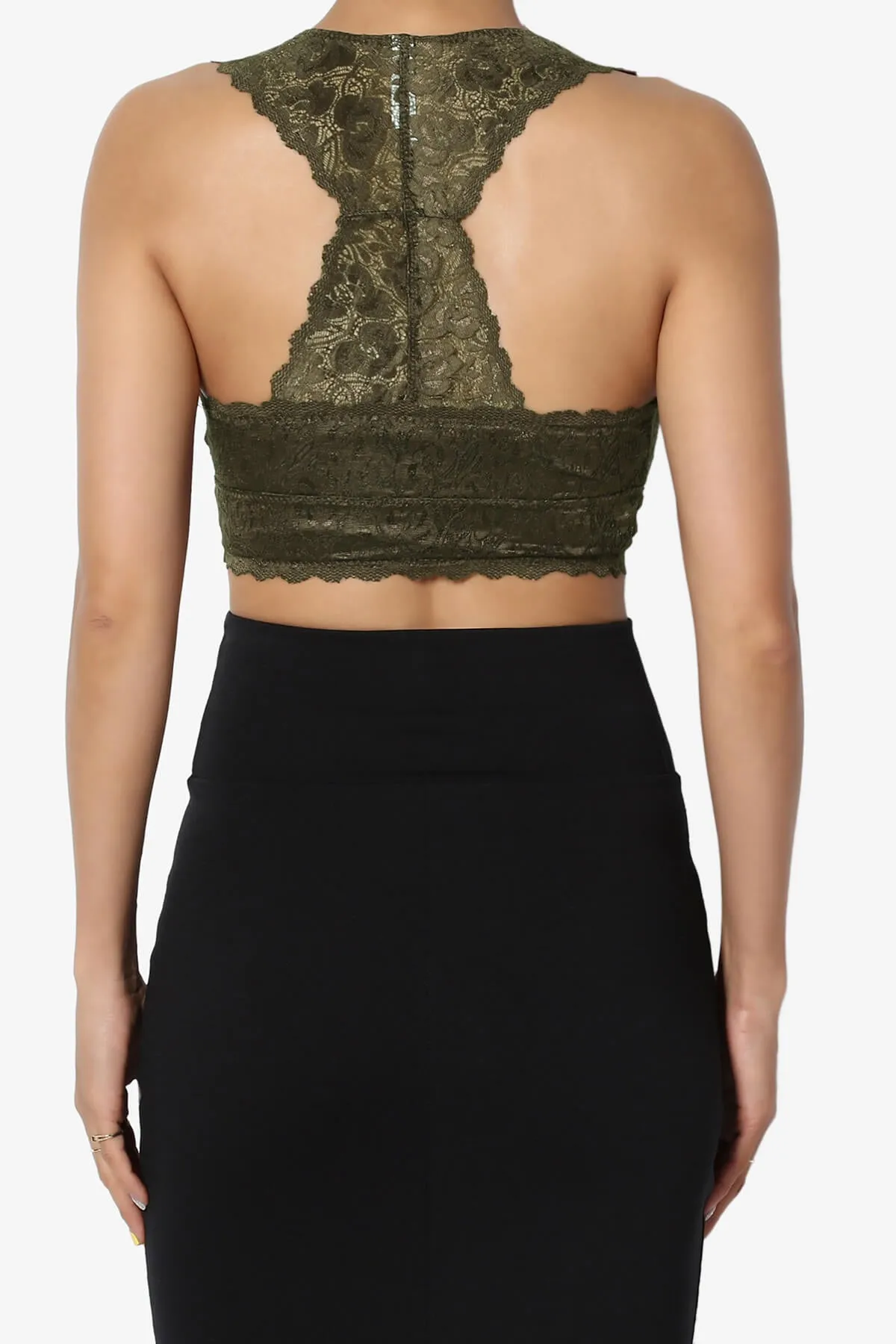 Baja Padded Lace Crop Tank Top PLUS