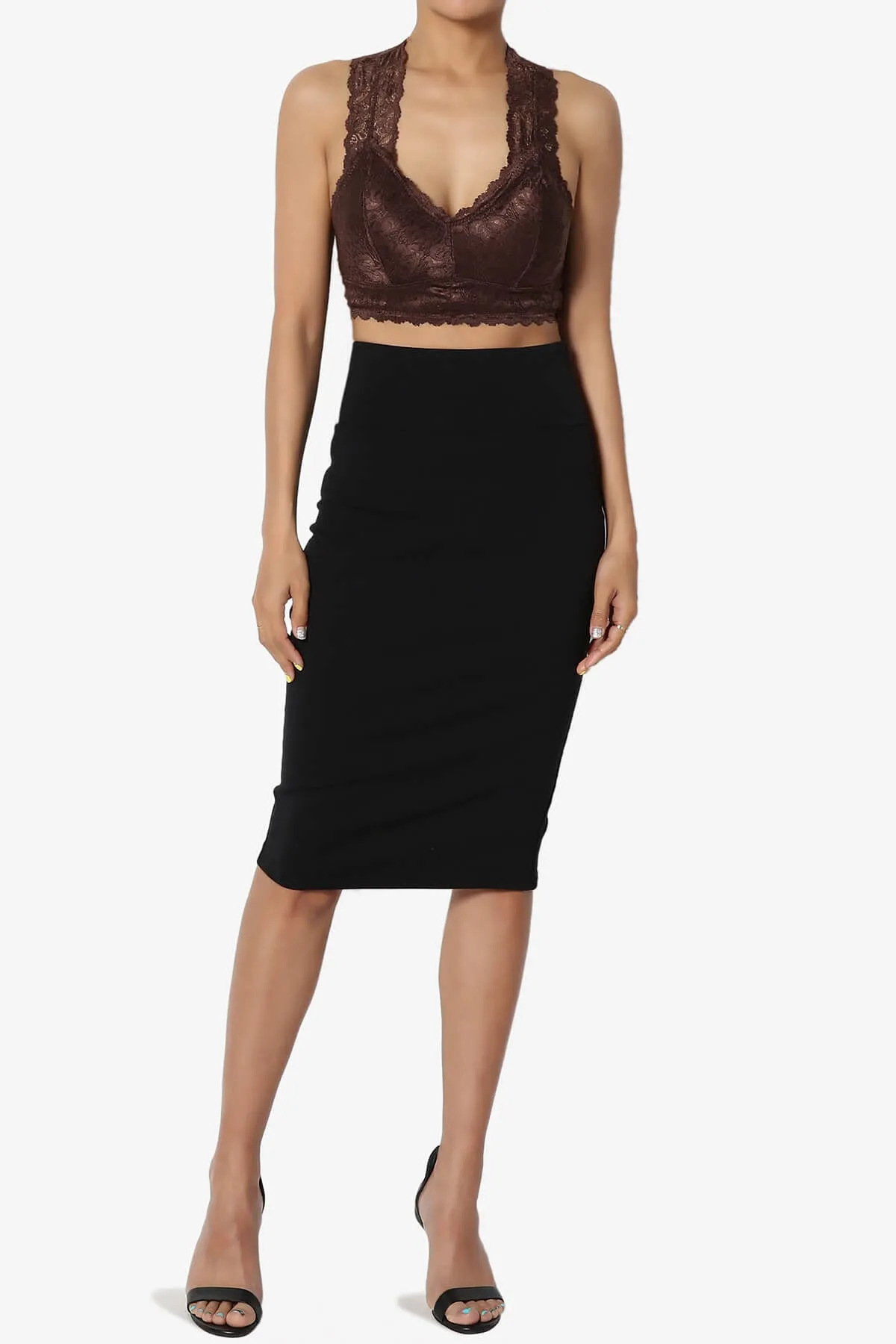Baja Padded Lace Crop Tank Top PLUS