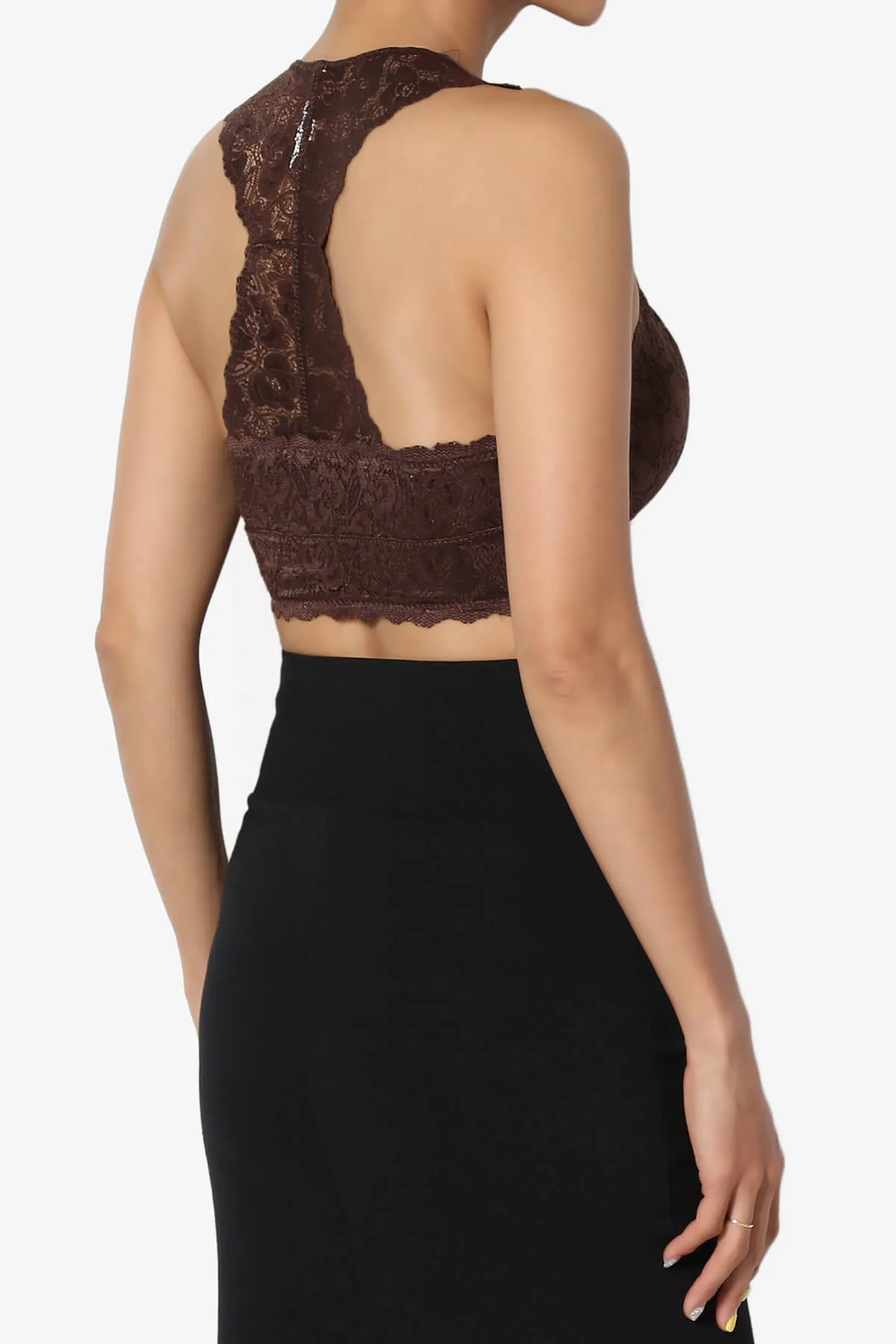 Baja Padded Lace Crop Tank Top PLUS