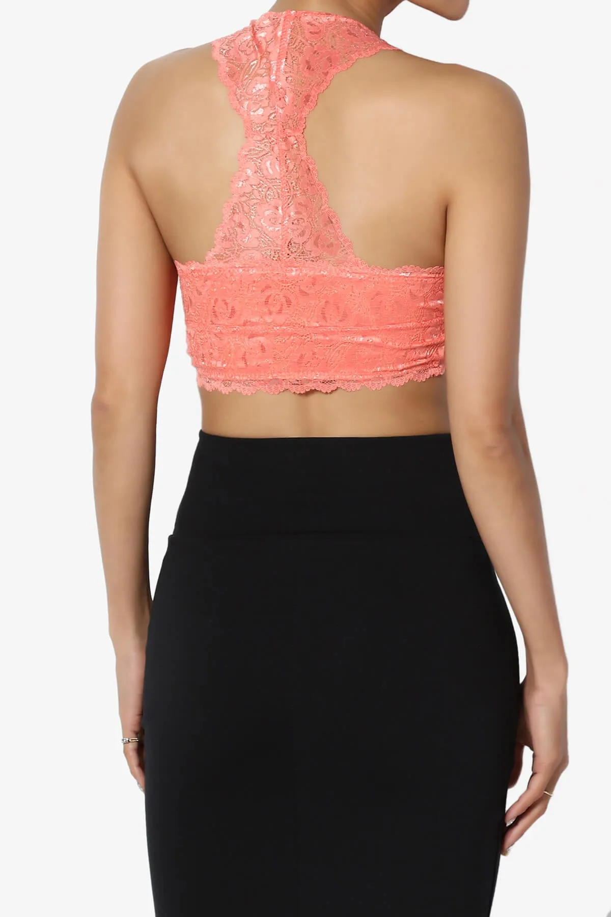 Baja Padded Lace Crop Tank Top PLUS