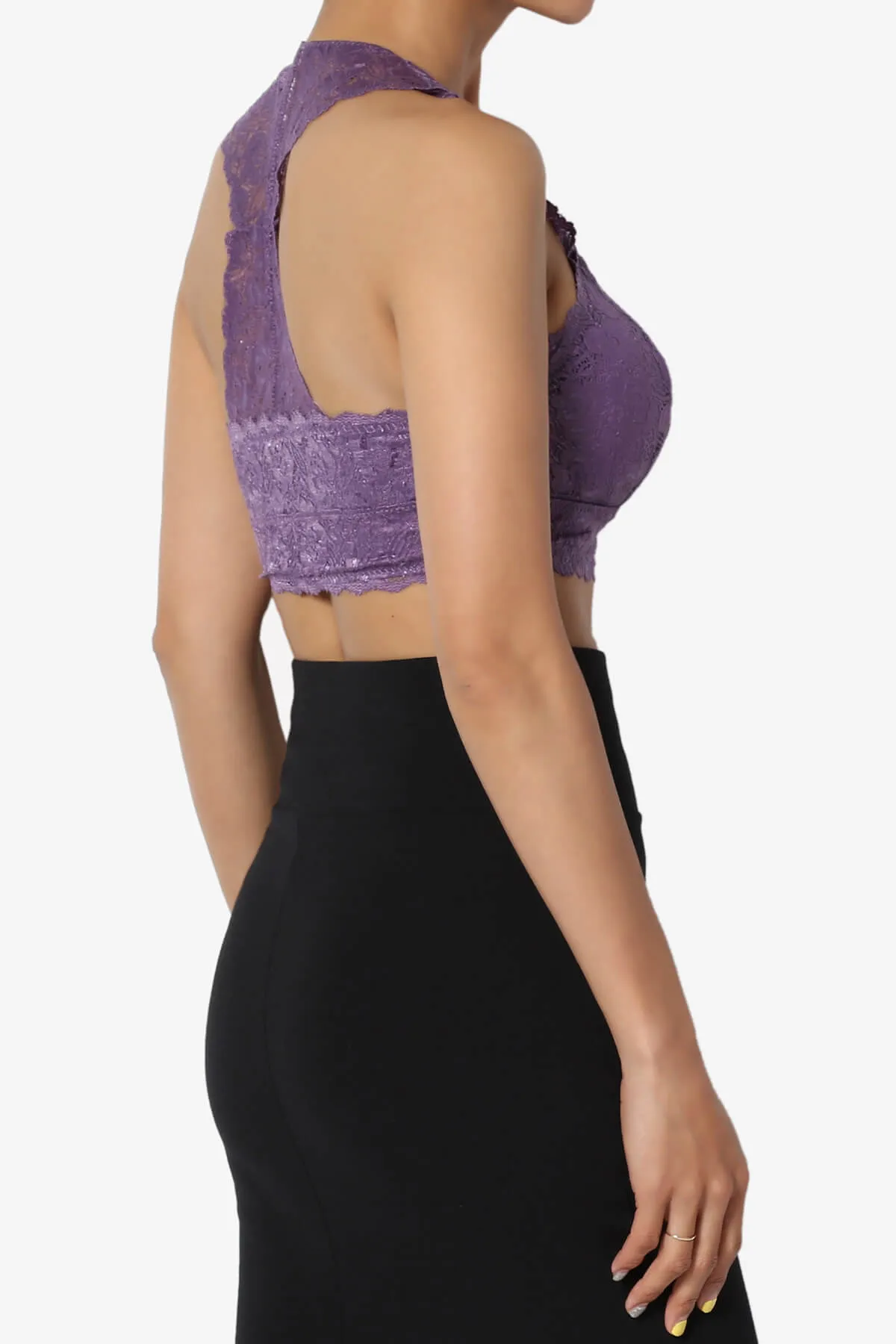 Baja Padded Lace Crop Tank Top PLUS