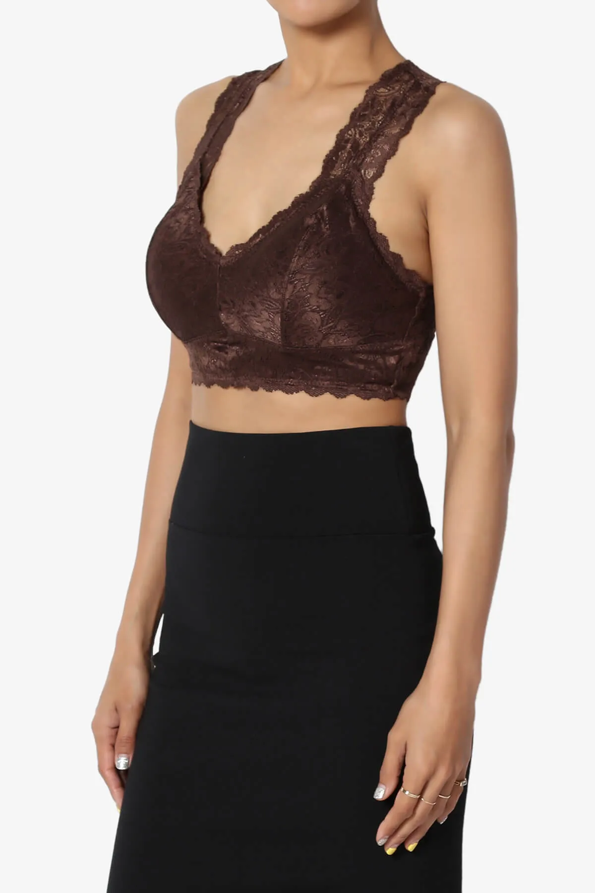 Baja Padded Lace Crop Tank Top PLUS