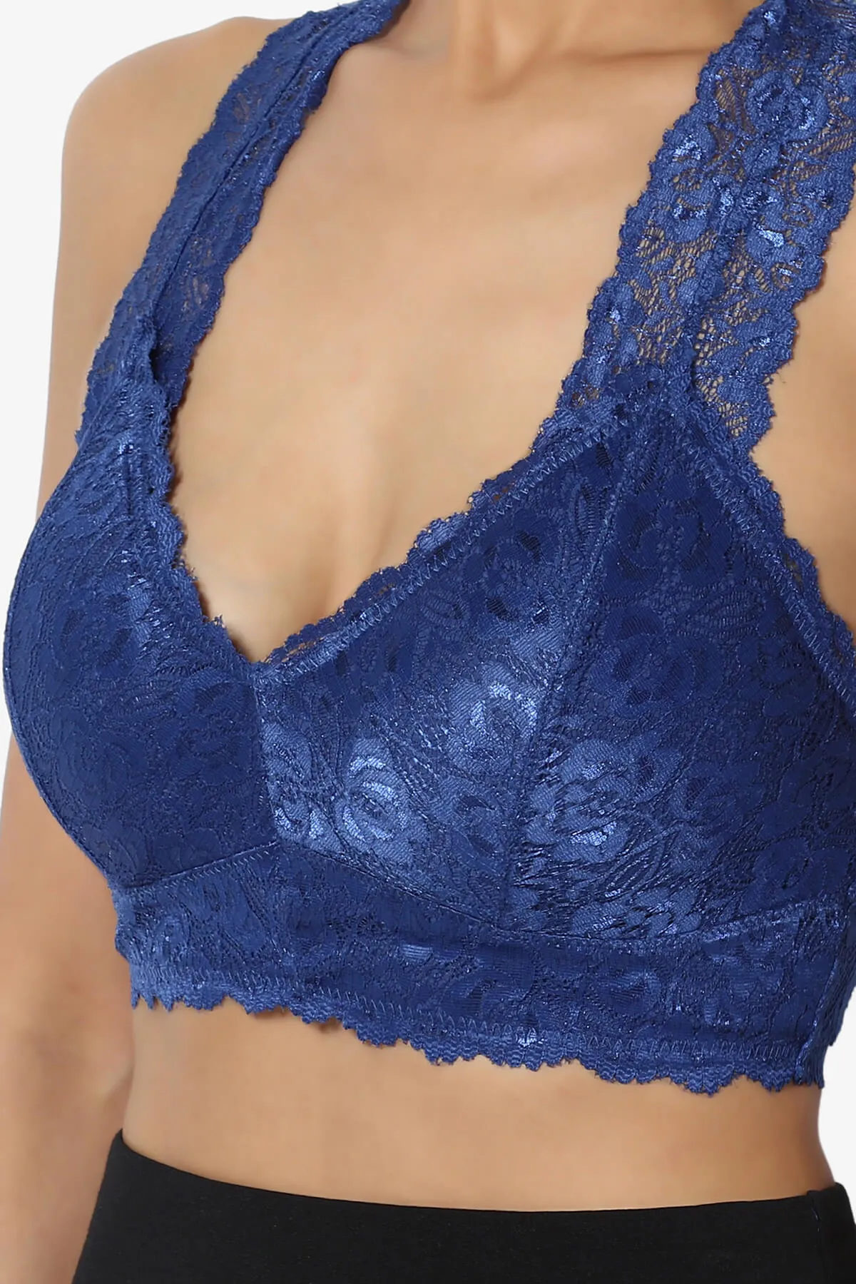 Baja Padded Lace Crop Tank Top PLUS