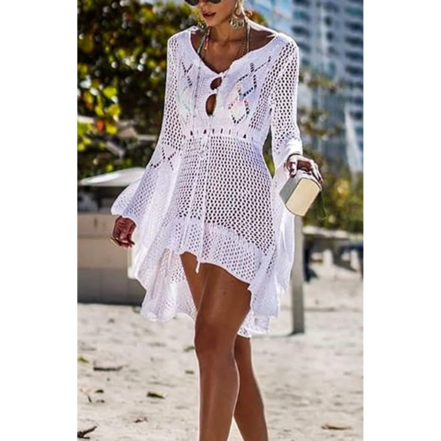 Beach Tops Sexy Perspective Cover Dress