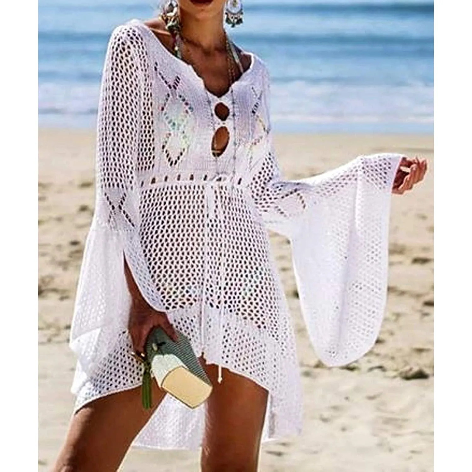 Beach Tops Sexy Perspective Cover Dress