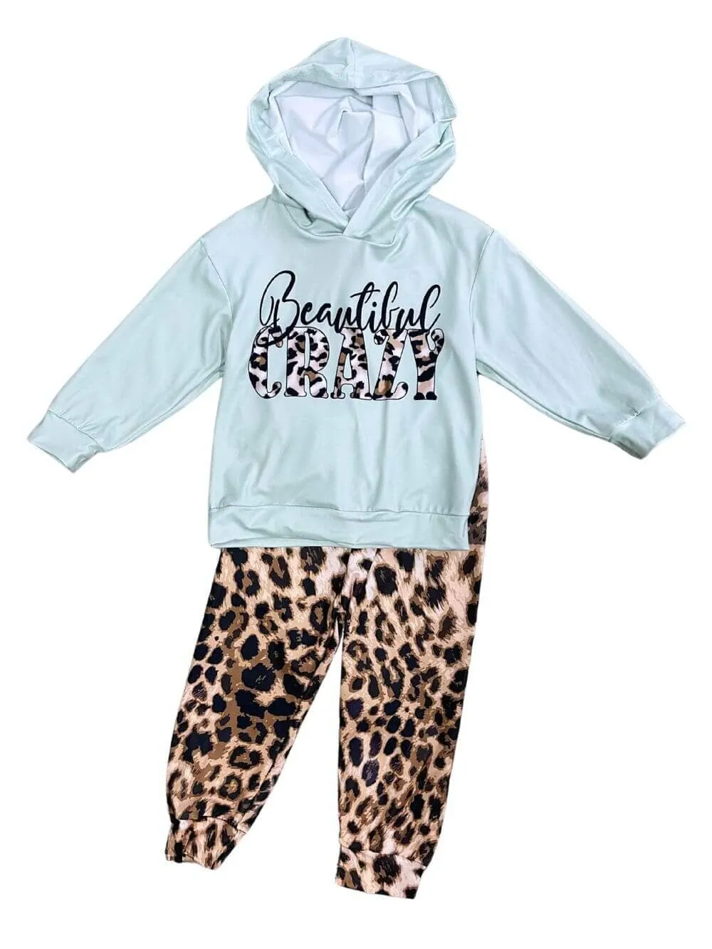 Beautiful Crazy Girls Cheetah Leggings & Hoodie Outfit