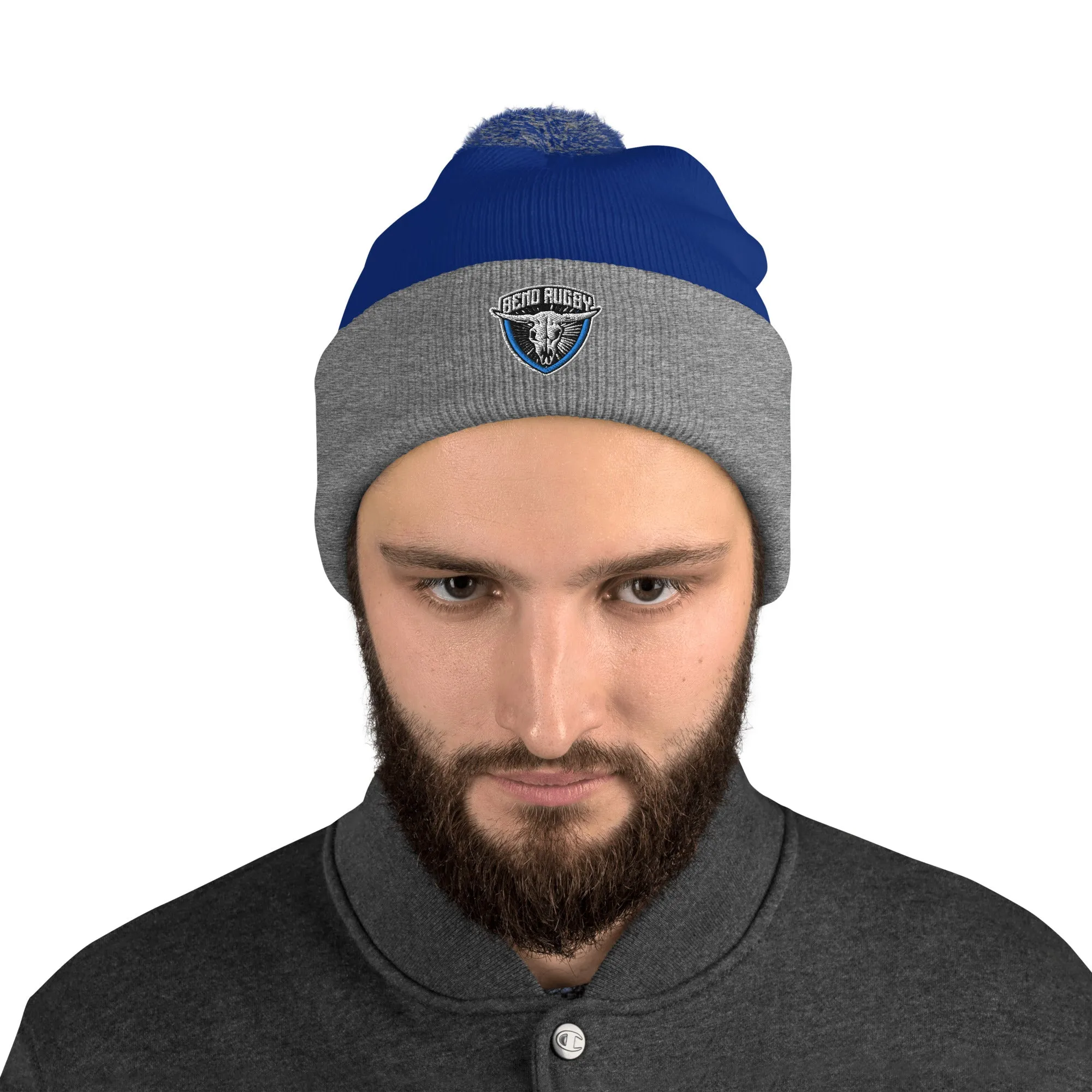 Bend Rugby Pom-Pom Beanie