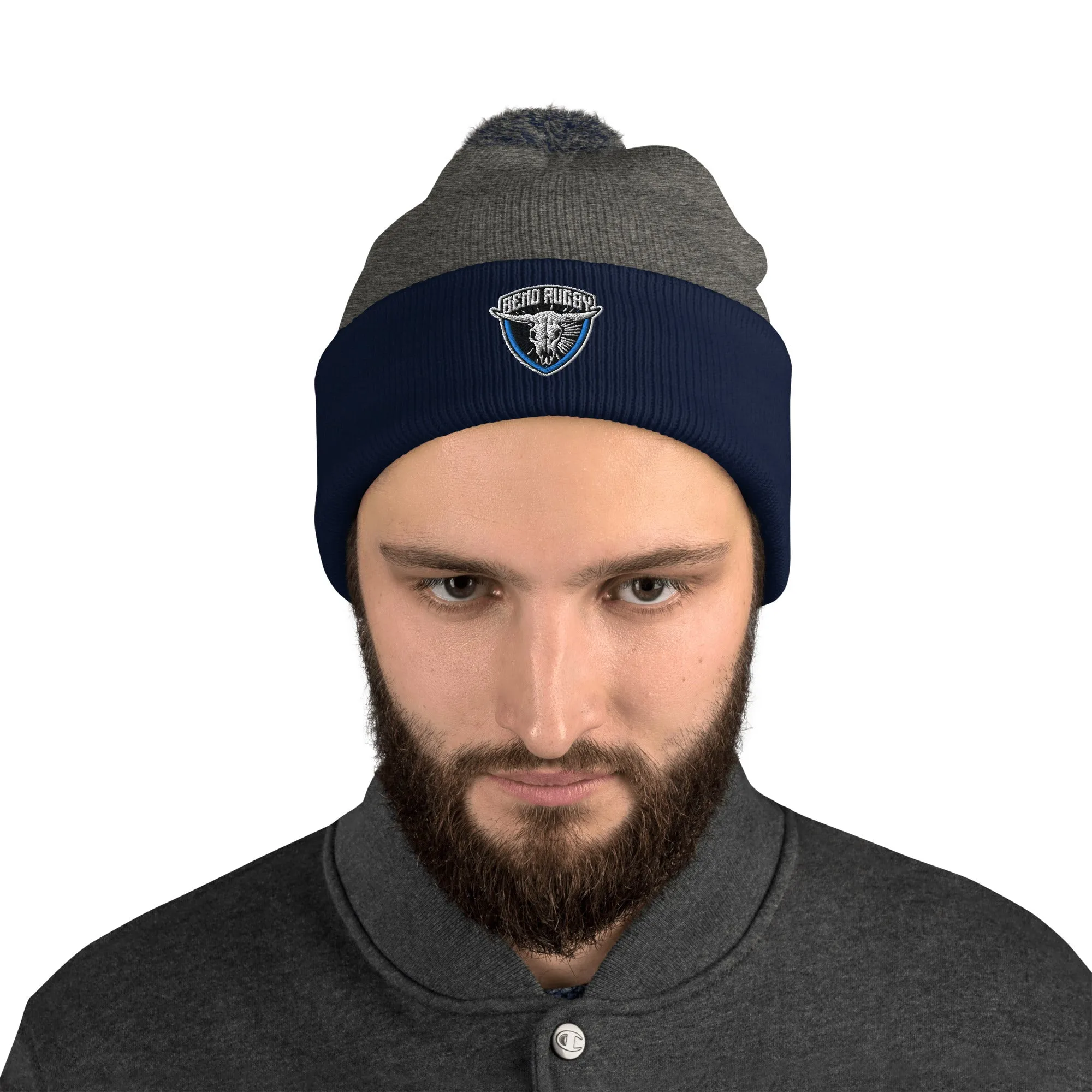 Bend Rugby Pom-Pom Beanie