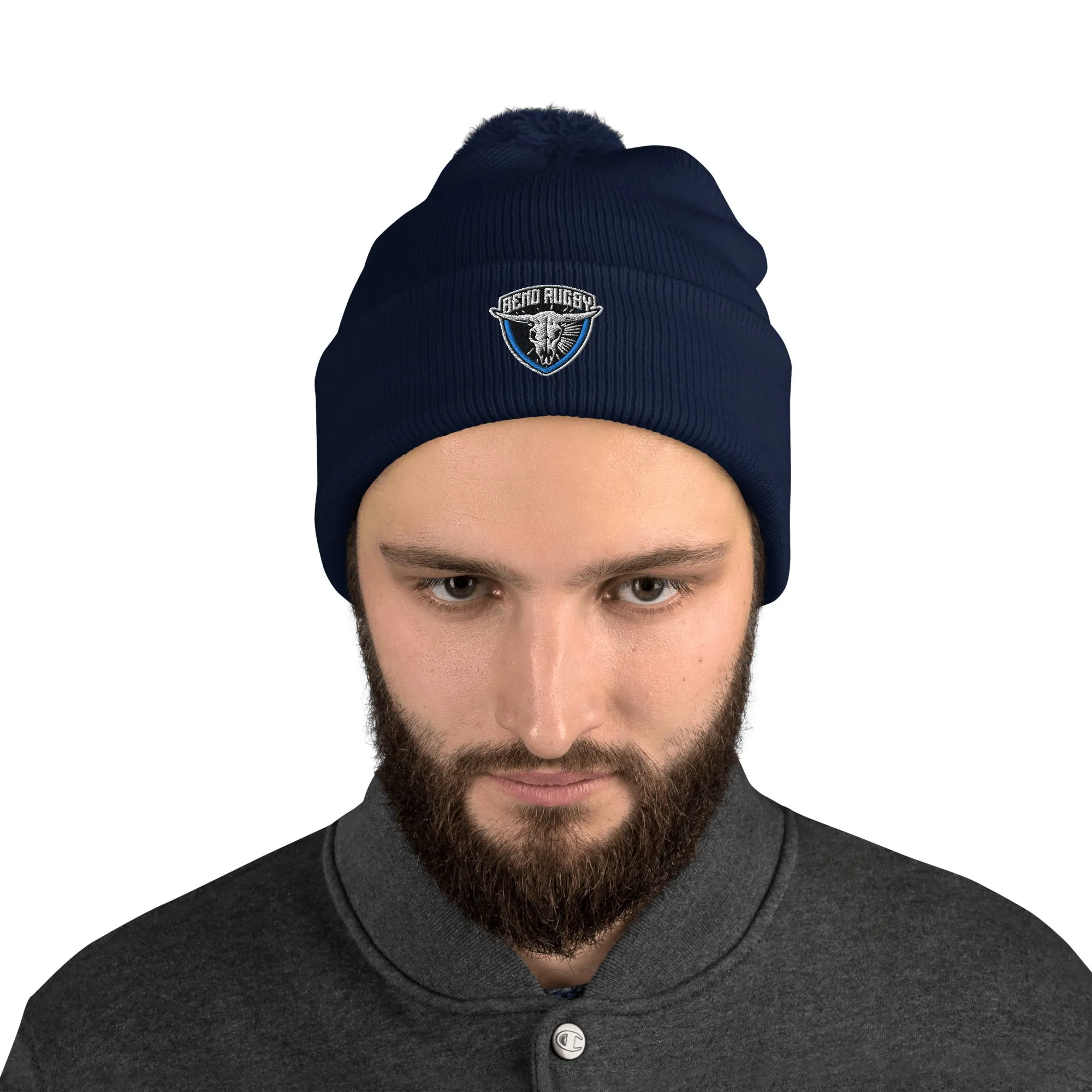 Bend Rugby Pom-Pom Beanie