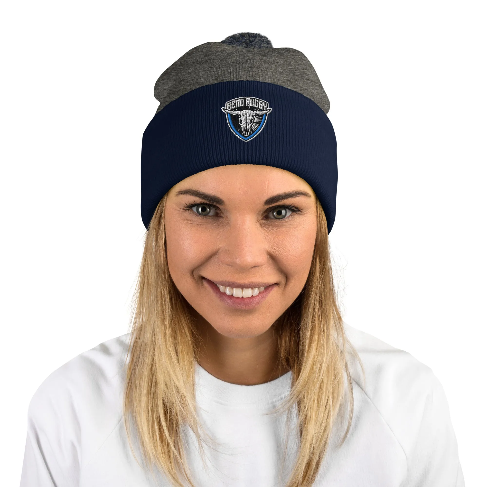 Bend Rugby Pom-Pom Beanie