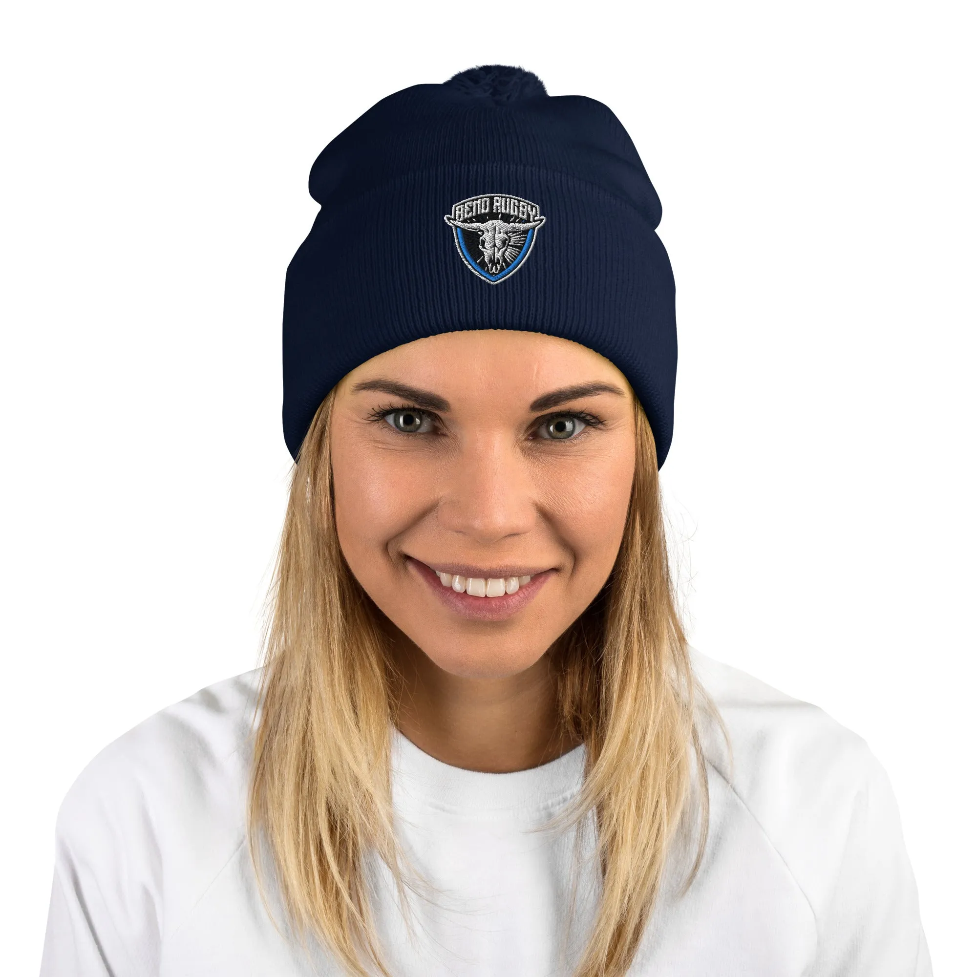 Bend Rugby Pom-Pom Beanie