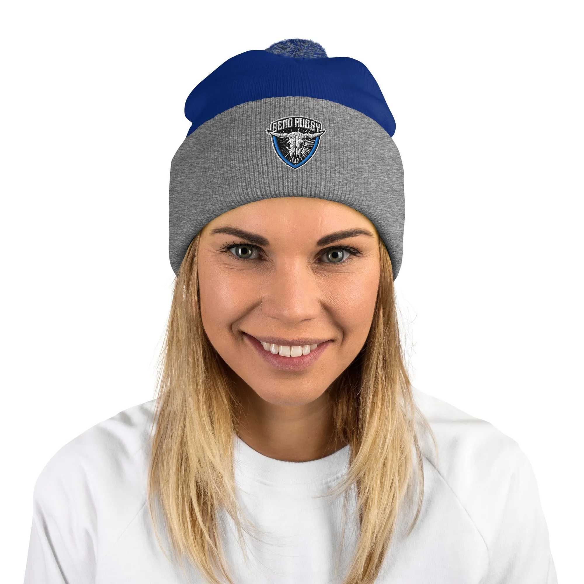 Bend Rugby Pom-Pom Beanie