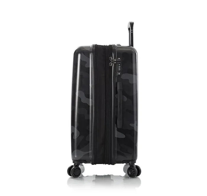 Black Camo Hardside Medium Checked Luggage