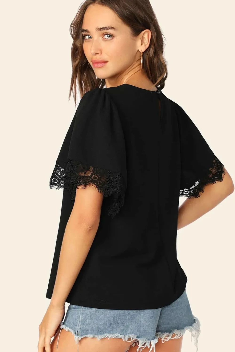 Black Lace Top