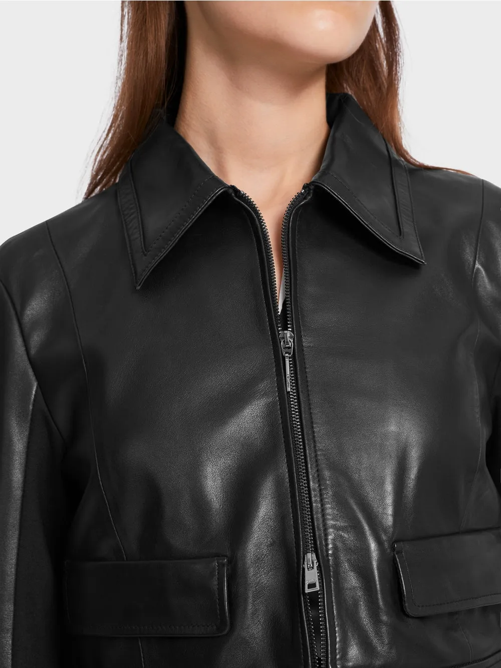 black soft leather jacket