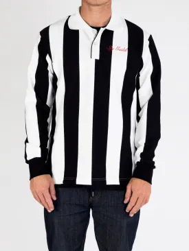 Black Vertical Stripe Rugby Jersey