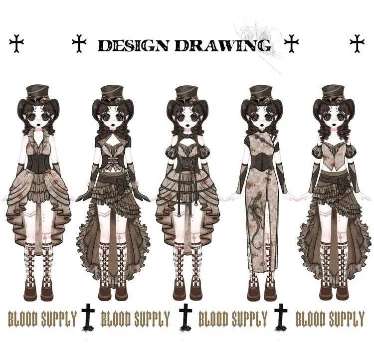 [Blood Supply] Dragon Era steampunk short Cake mini Skirt