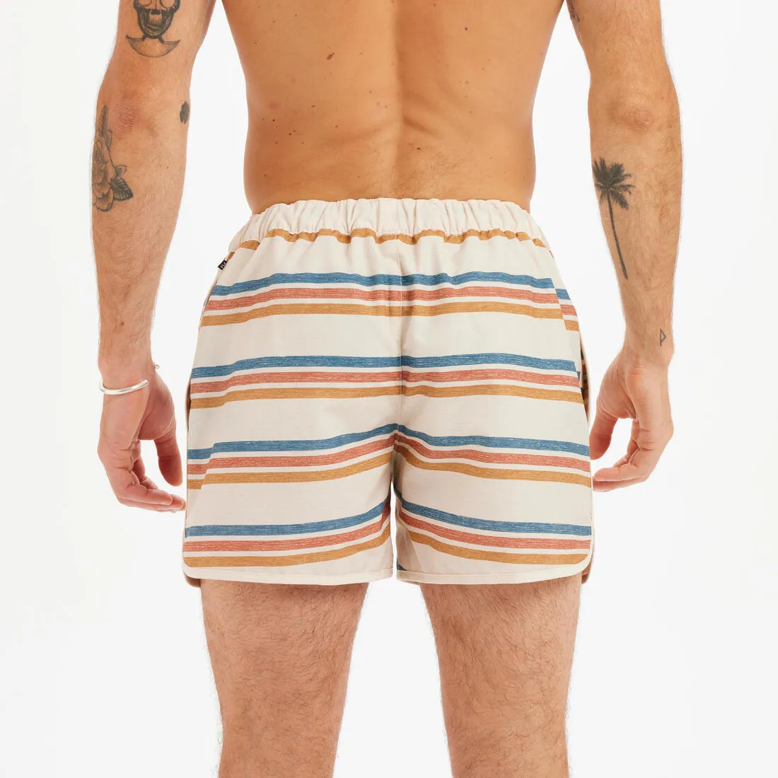 Boardshort surf 100 short SUNSTRIPEGREEN