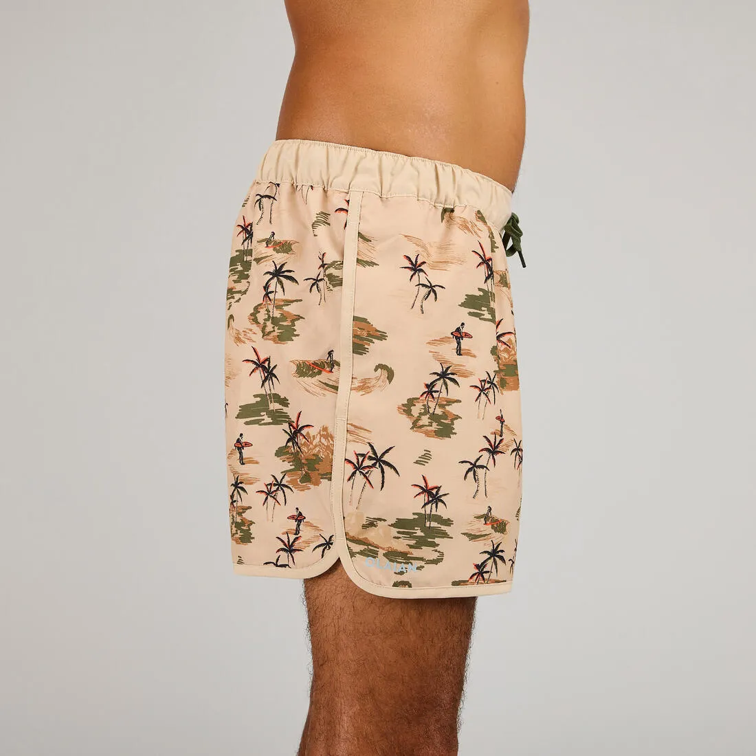 Boardshort surf 100 short SUNSTRIPEGREEN