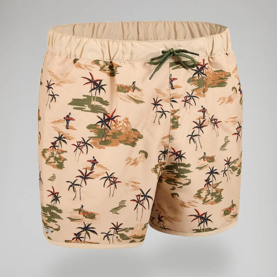 Boardshort surf 100 short SUNSTRIPEGREEN