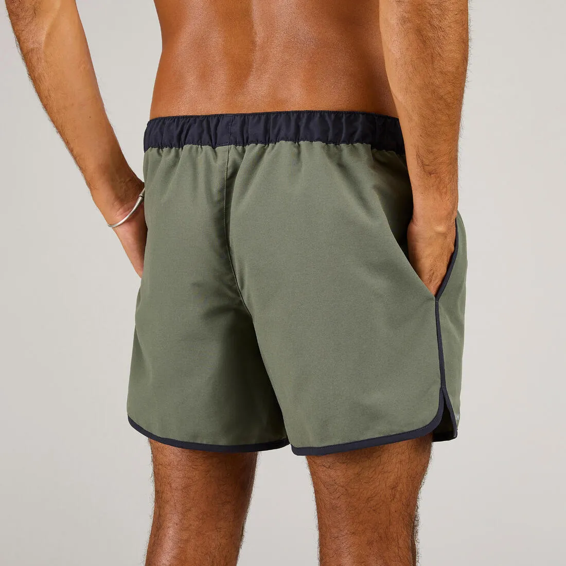 Boardshort surf 100 short SUNSTRIPEGREEN