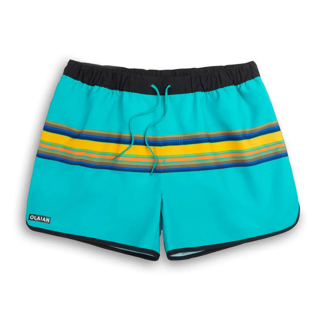 Boardshort surf 100 short SUNSTRIPEGREEN