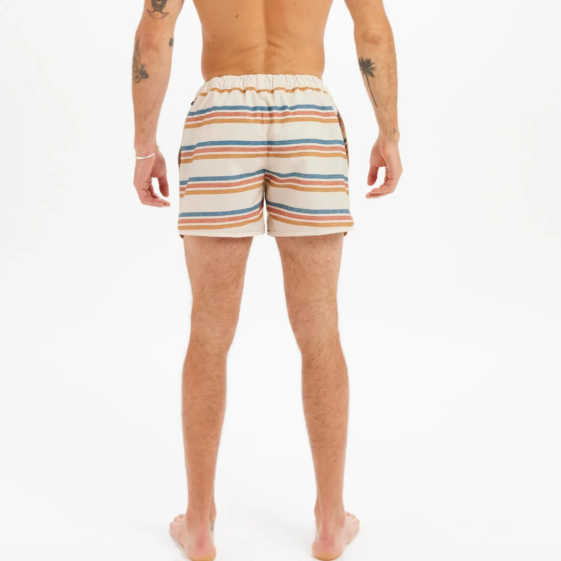 Boardshort surf 100 short SUNSTRIPEGREEN