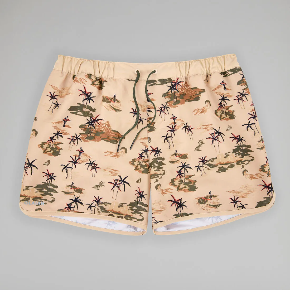 Boardshort surf 100 short SUNSTRIPEGREEN