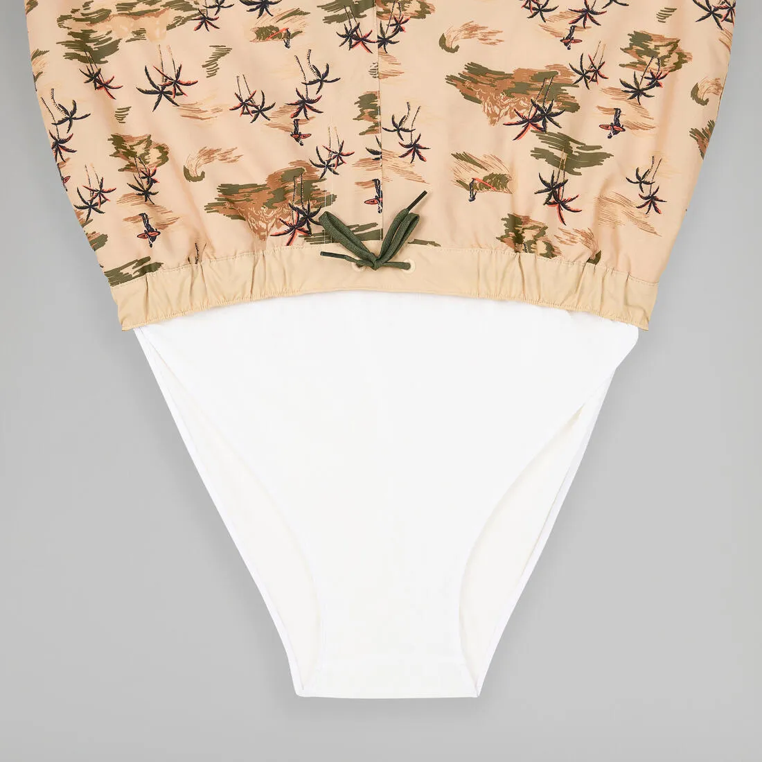 Boardshort surf 100 short SUNSTRIPEGREEN
