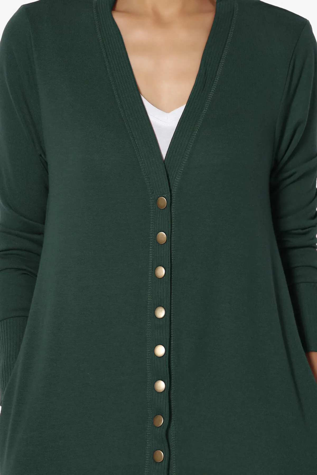 Braeden Snap Button Long Cardigan