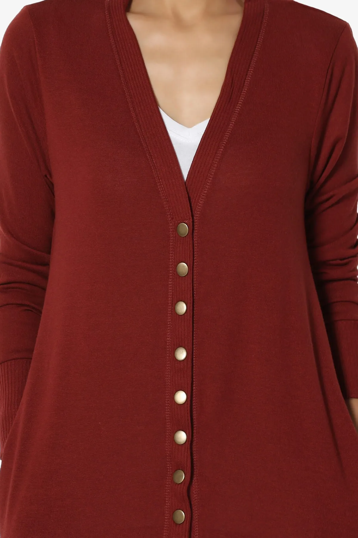 Braeden Snap Button Long Cardigan