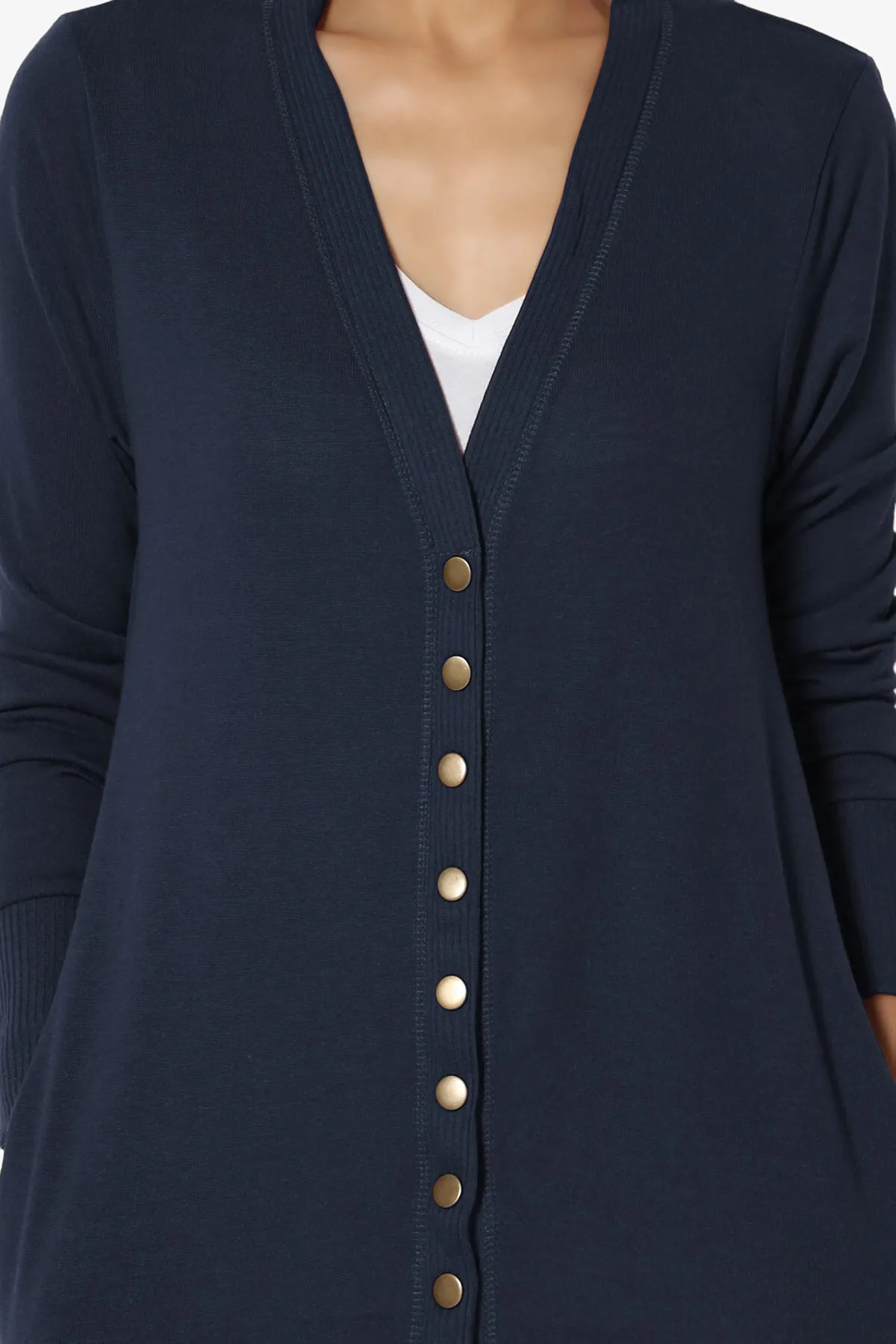 Braeden Snap Button Long Cardigan