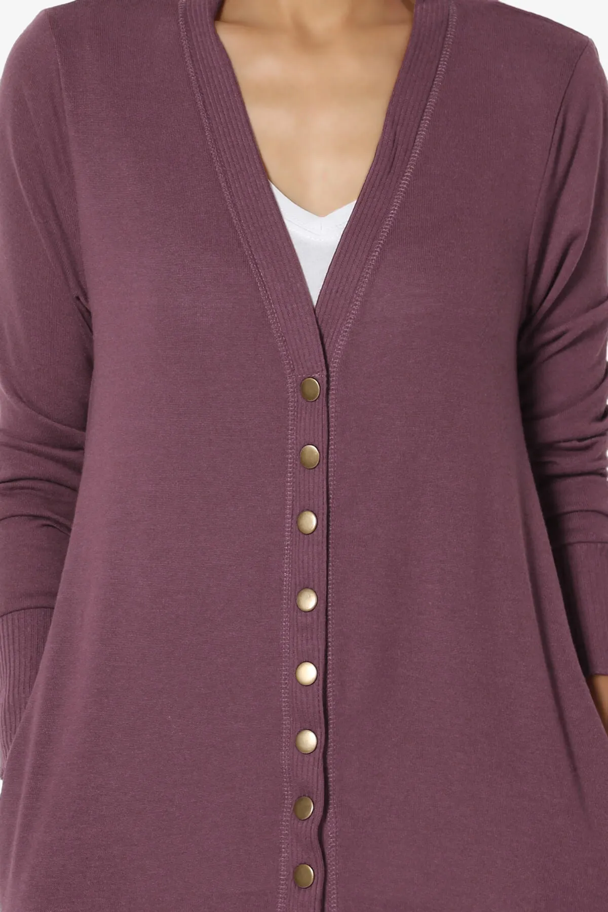 Braeden Snap Button Long Cardigan