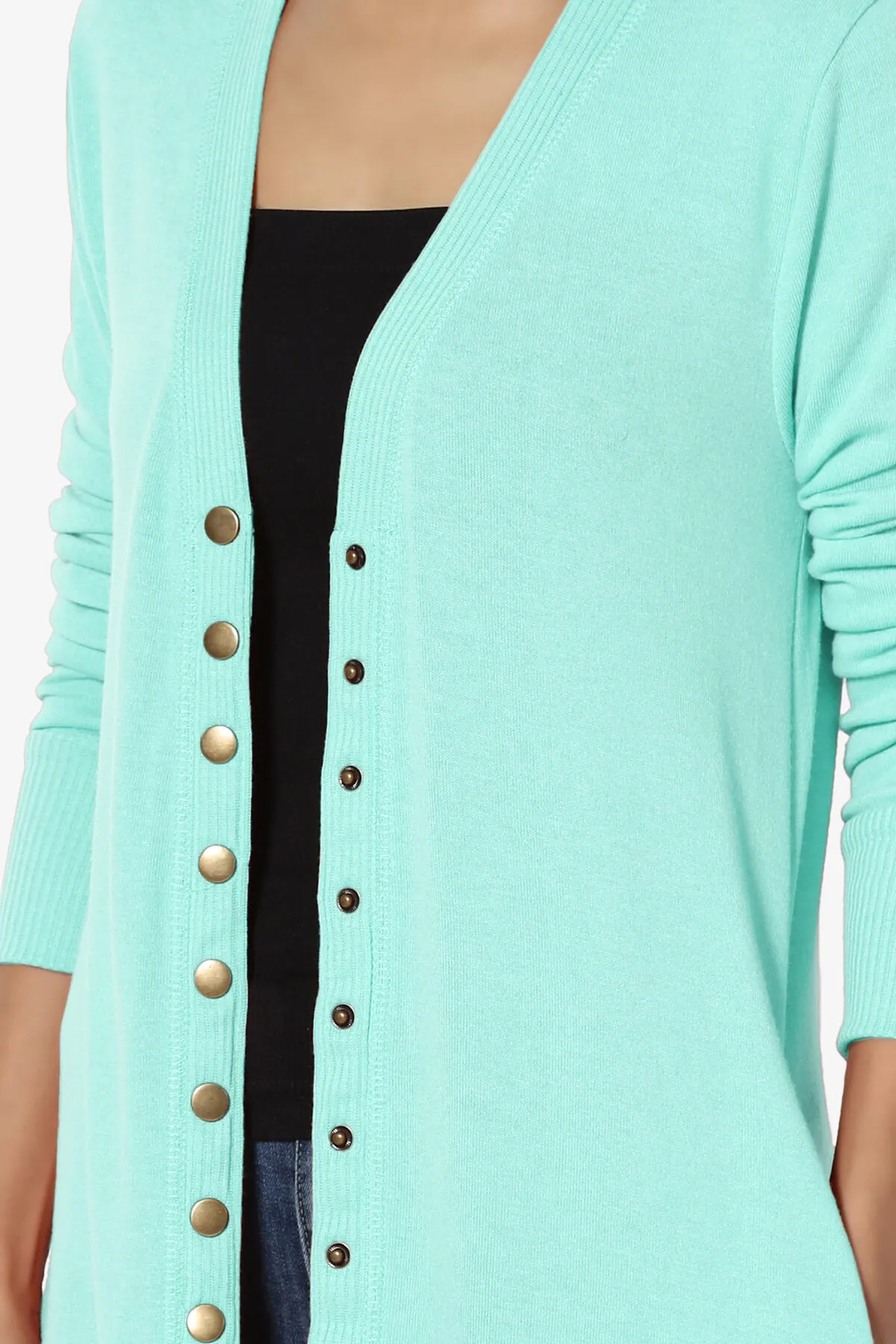 Braeden Snap Button Long Cardigan