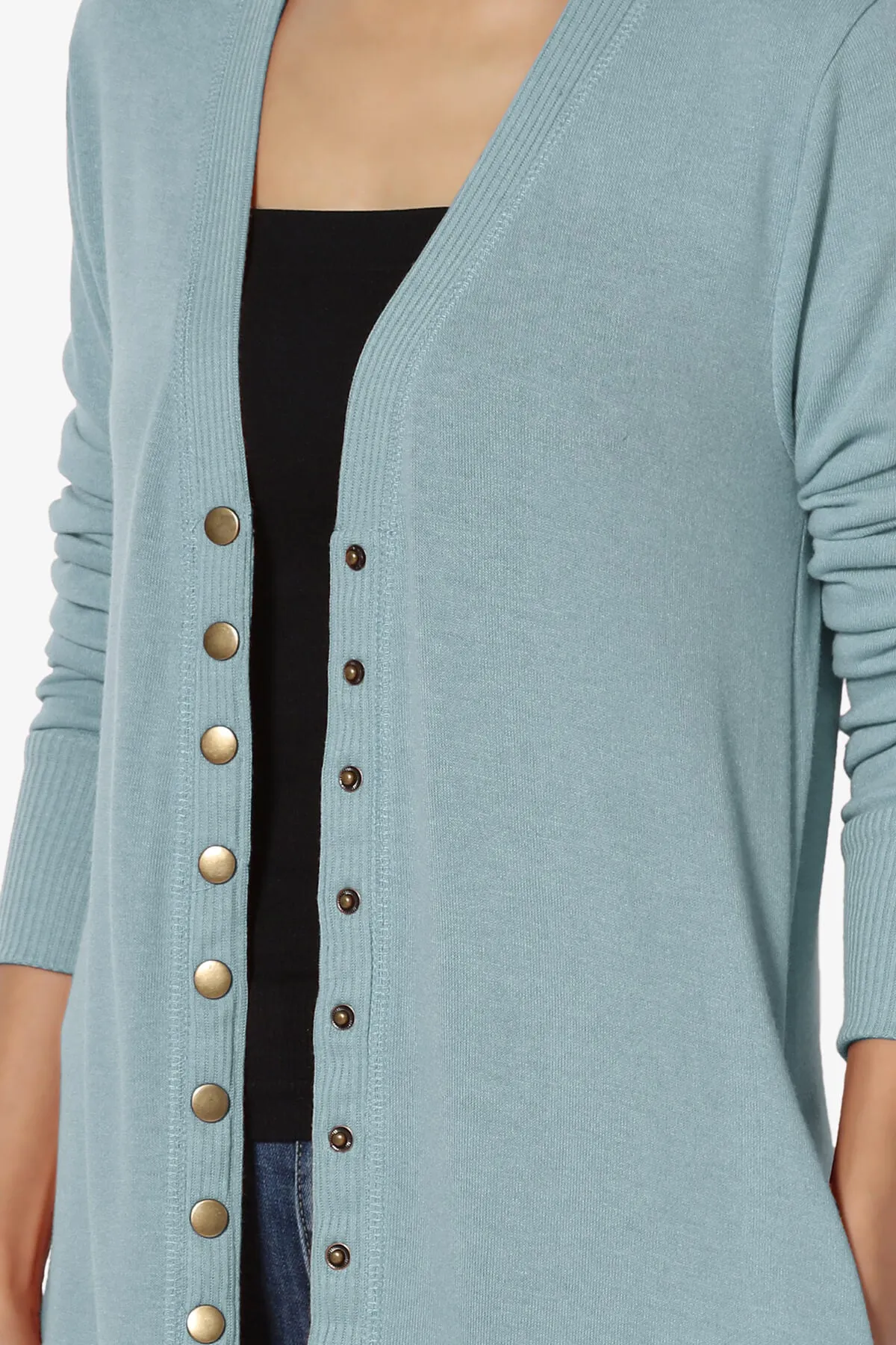 Braeden Snap Button Long Cardigan