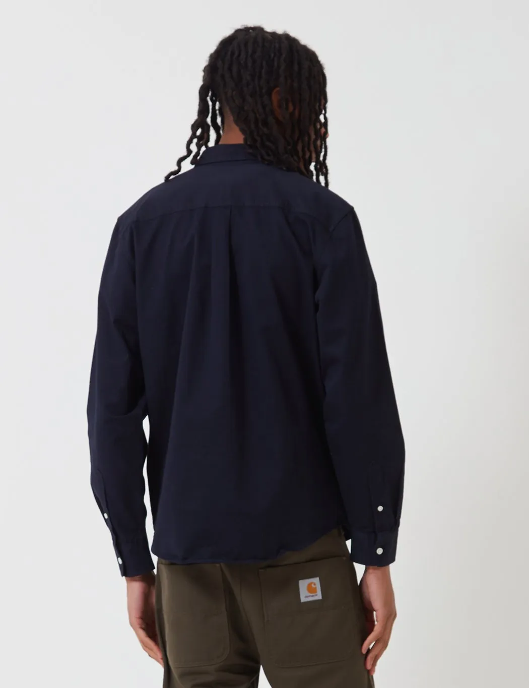 Carhartt-WIP L/S Madison Shirt - Dark Navy/Wax