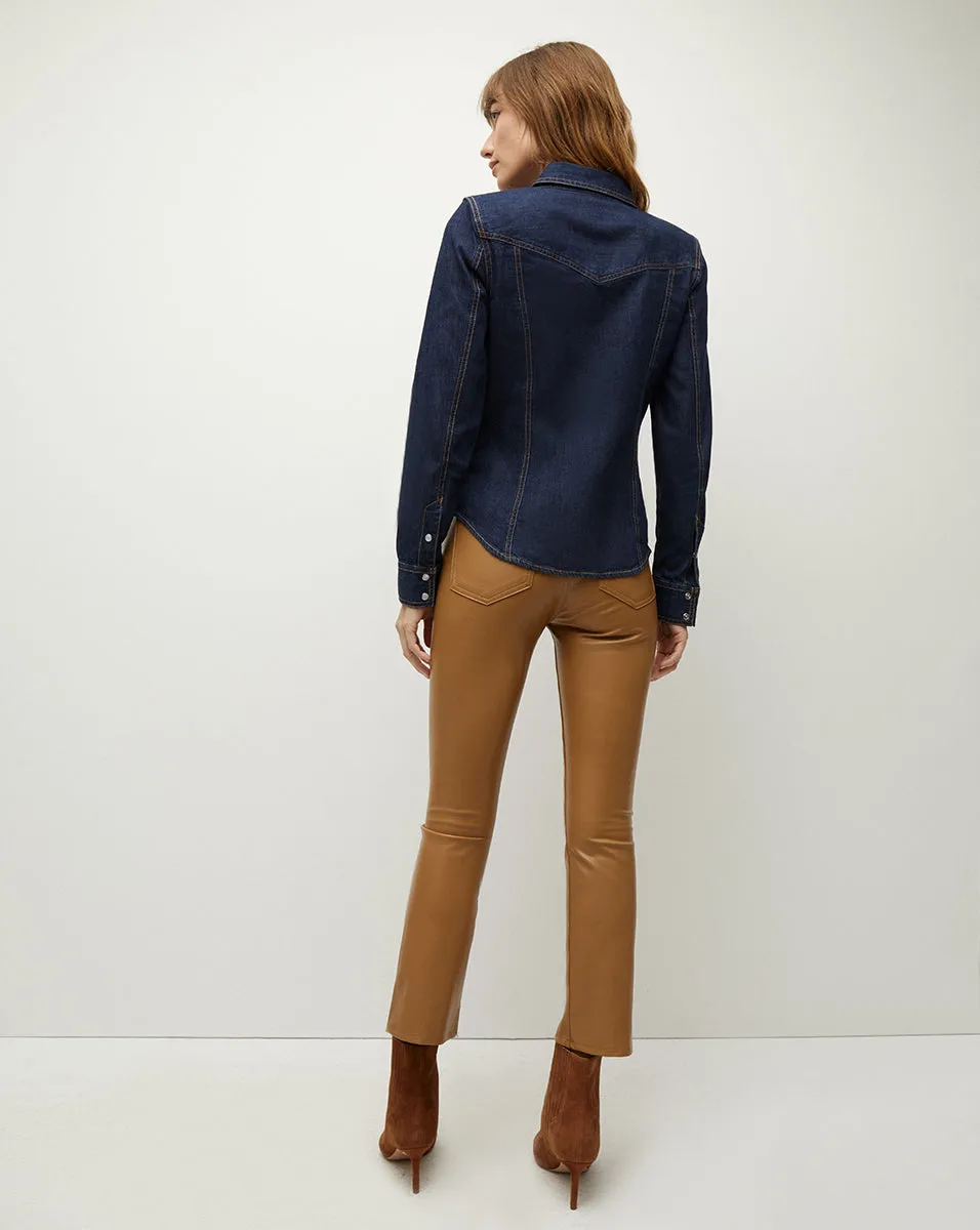 Crawford Yoked Chambray Top