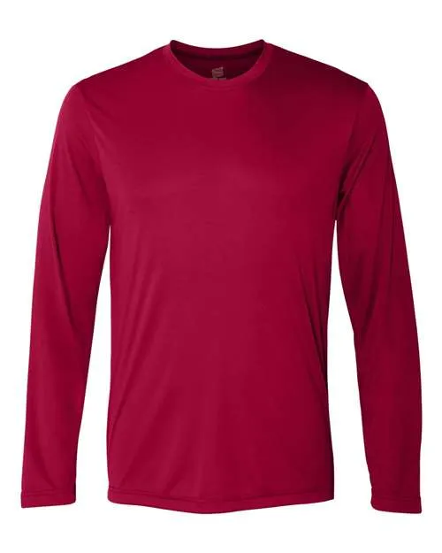 Custom Embroidered - Hanes - Cool DRI® Long Sleeve Performance T-Shirt - 482L